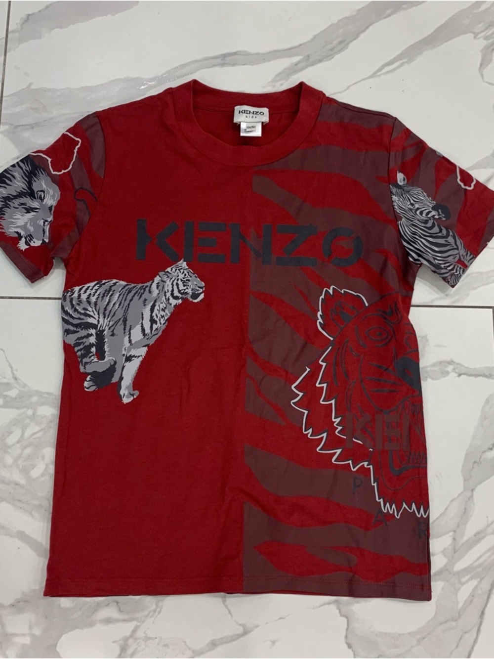 Kenzo Kids Organic Animal Print T Shirt Red Age 12 Years BRAND  Cotton